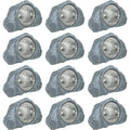 Solar-Powered LED Light Outdoor Rock Garden Accent - 3 Sets of 4 A949267