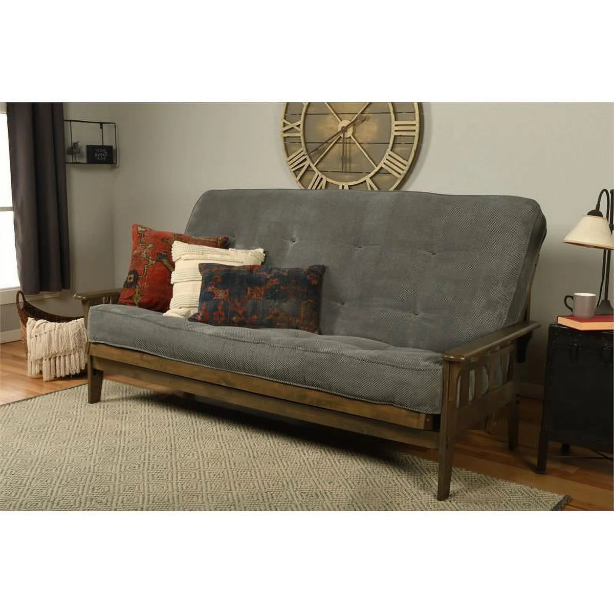 Queen Size Walnut Finish Mattress Y715