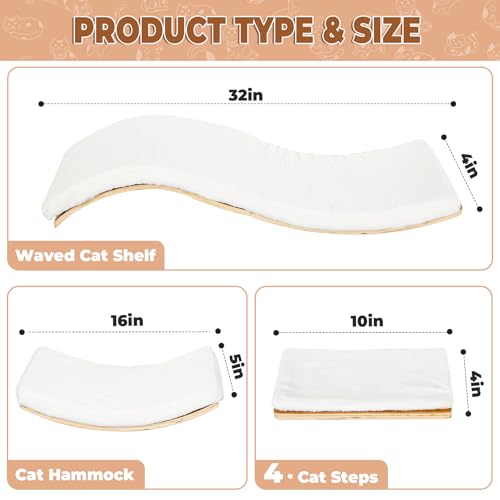 Cat Wall Shelves with Hammock and Perch F3507