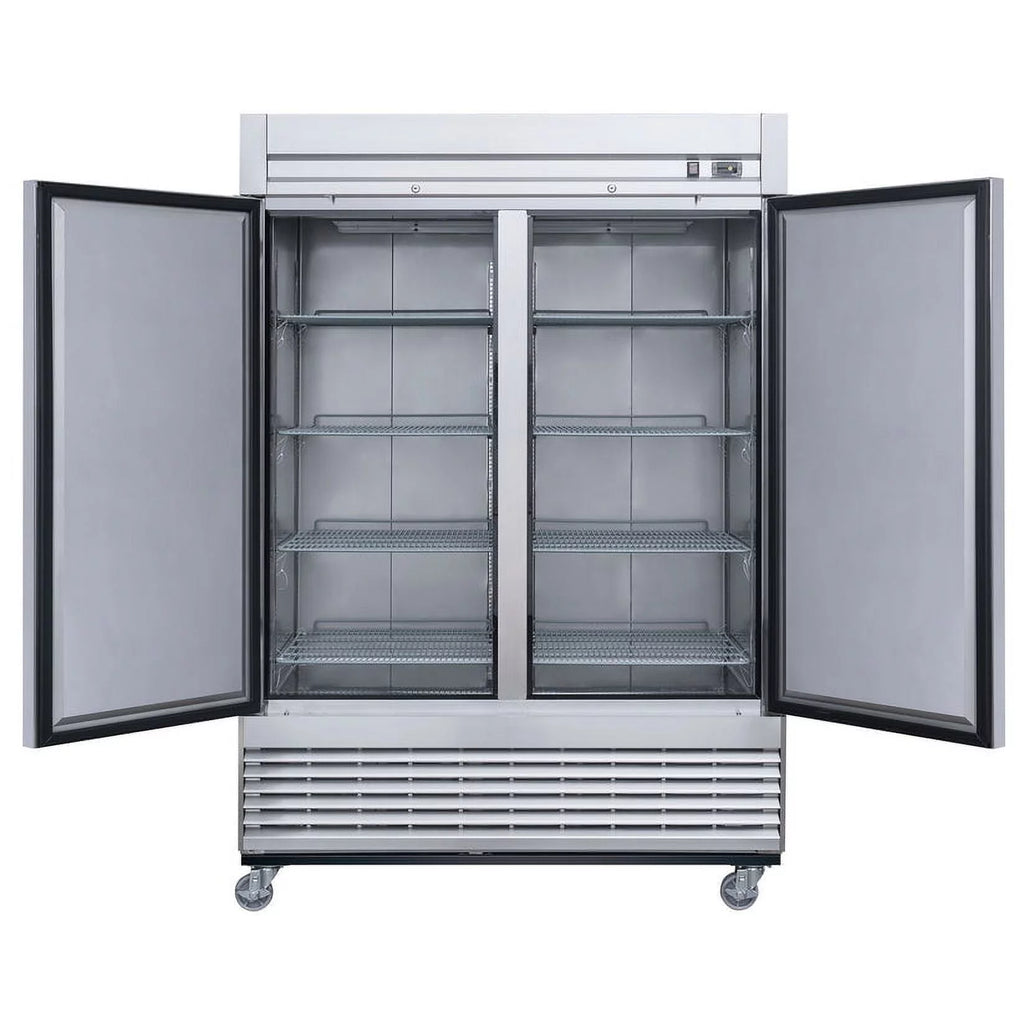 55 in. Two Door Upright Reach-in Freezer in Stainless Steel 40.7 Cu. Ft. N24648