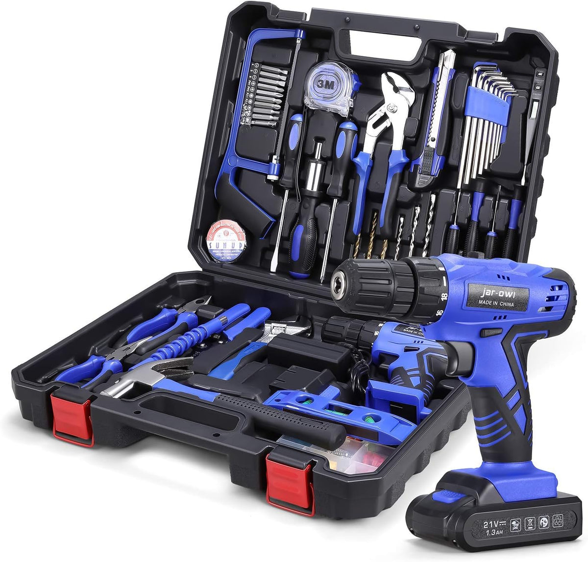 108 Piece Power Tool Combo Kit with 16.8V Cordless Drill X45634