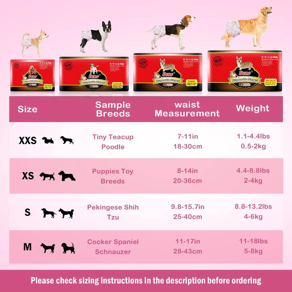 20pcs Super Absorbent Disposable Puppy Diapers O61930