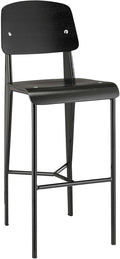 Black Wood and Metal Counter Bar Stool G634