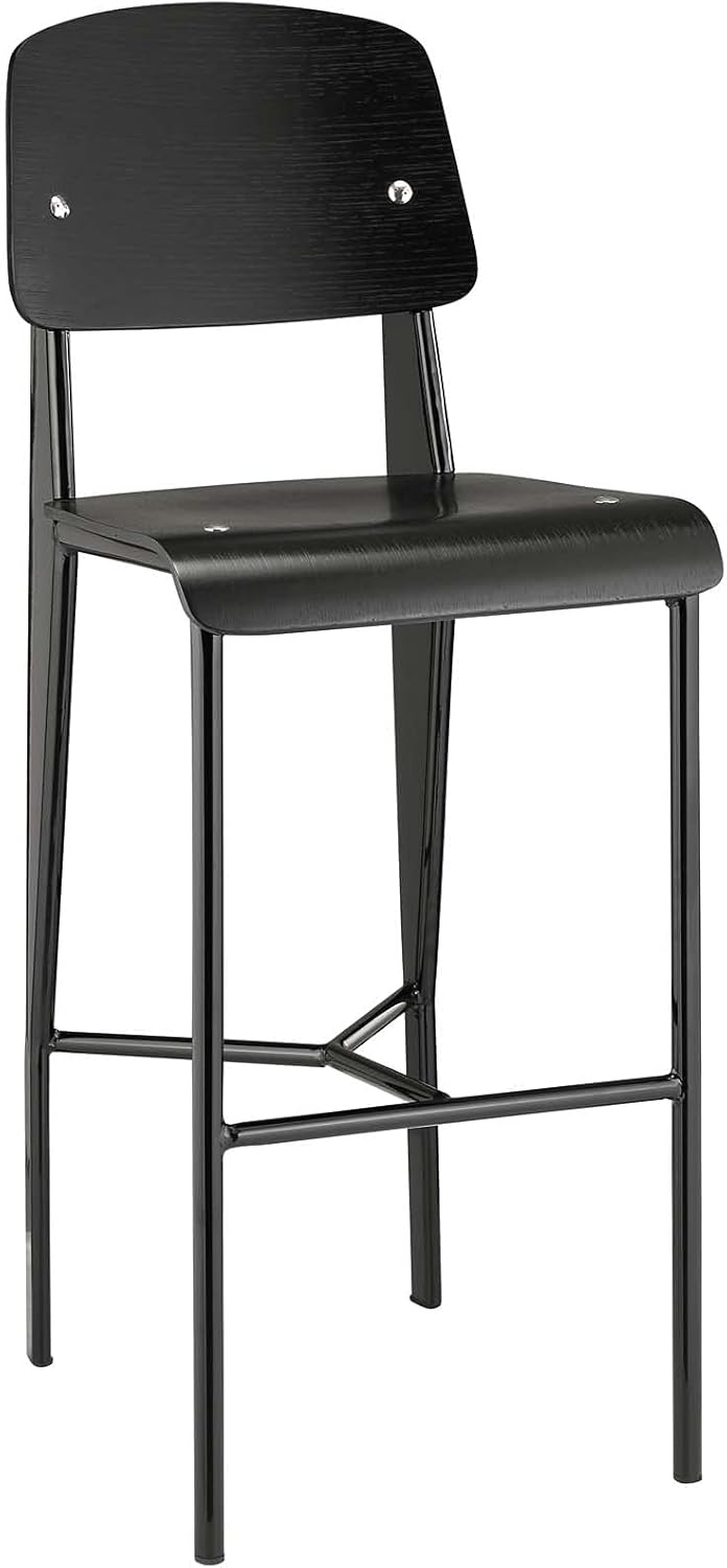 Black Wood and Metal Counter Bar Stool G634