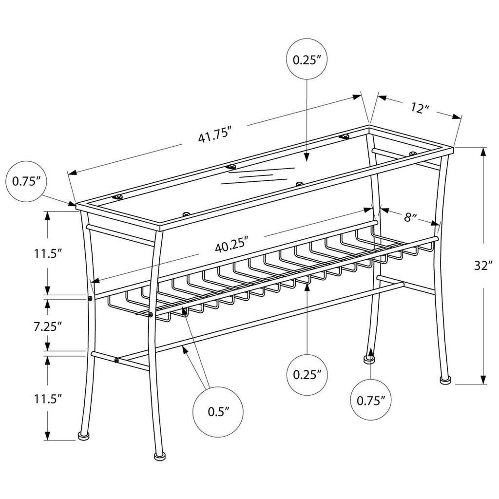 Black Tempered Glass Accent Table J224