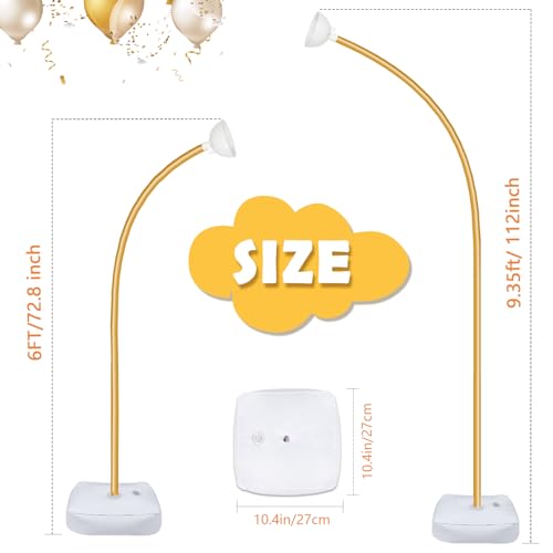 Gold Balloon Arch Kit 9.35FT & 6FT with Base G91281