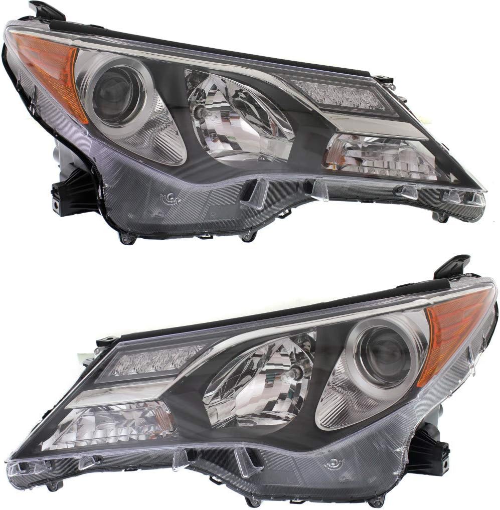 For Toyota RAV4 Headlight 2013 2014 2015 Halogen Driver and Passenger Side Pair R662