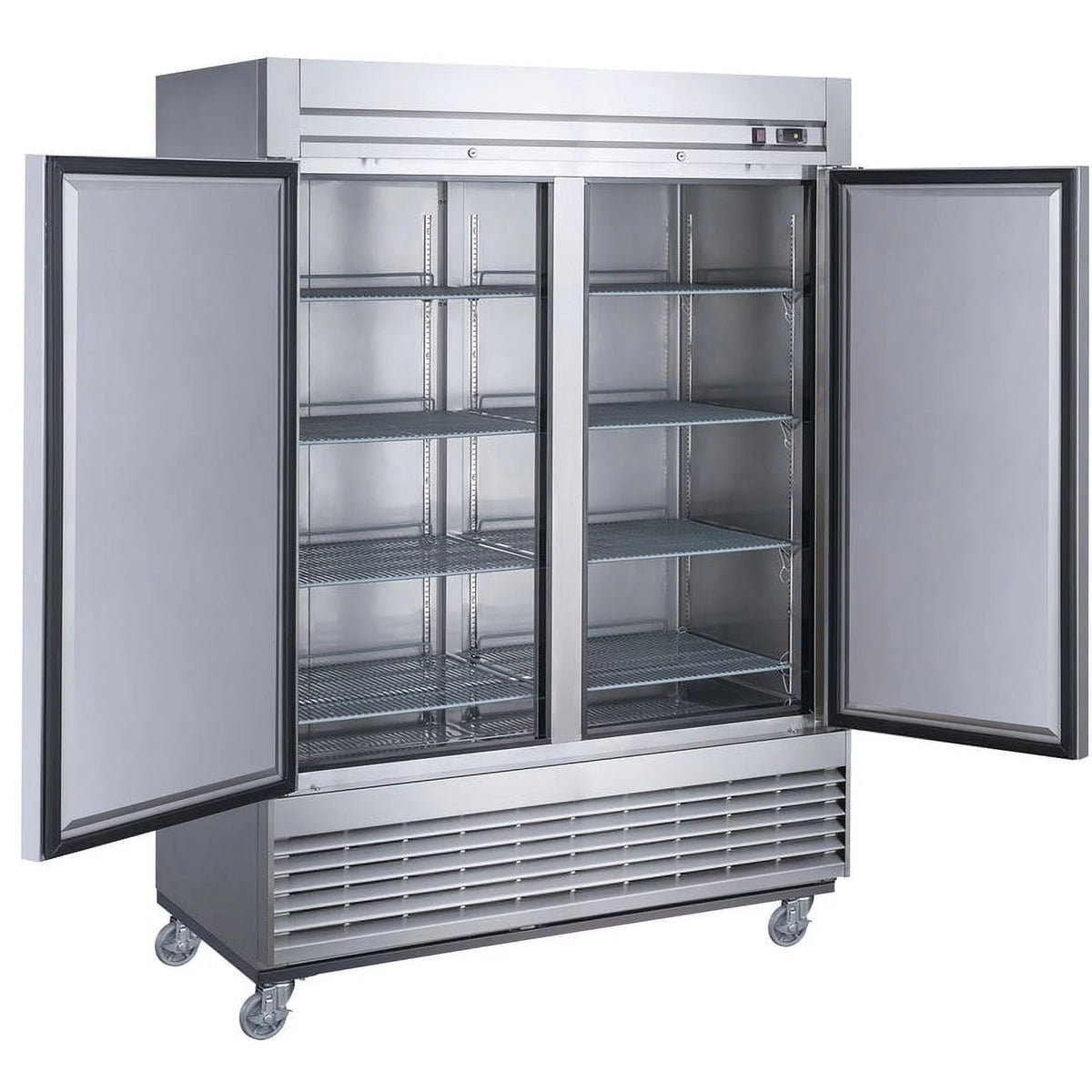 55 in. Two Door Upright Reach-in Freezer in Stainless Steel 40.7 Cu. Ft. N24648