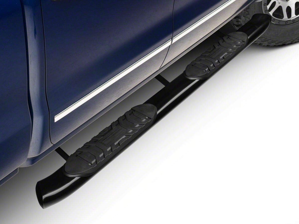 Black 5-Inch Oval Bent End Side Step Bars G31974