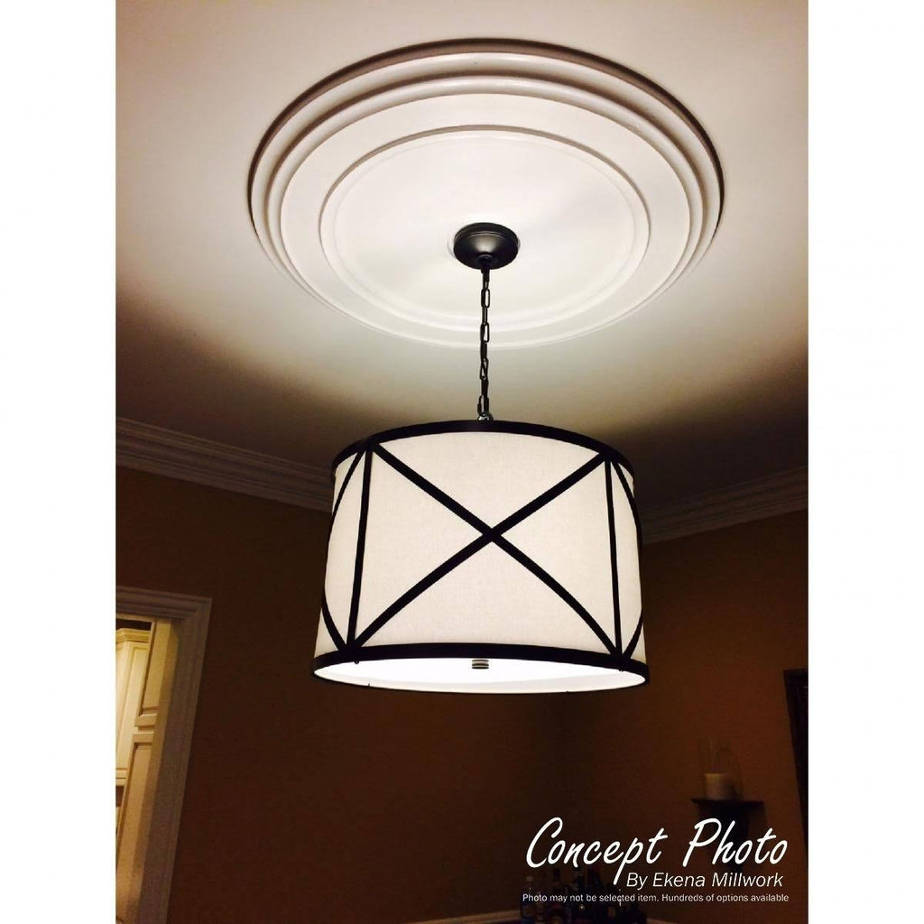 Hand-Painted Black Pearl Ceiling Medallion U36147