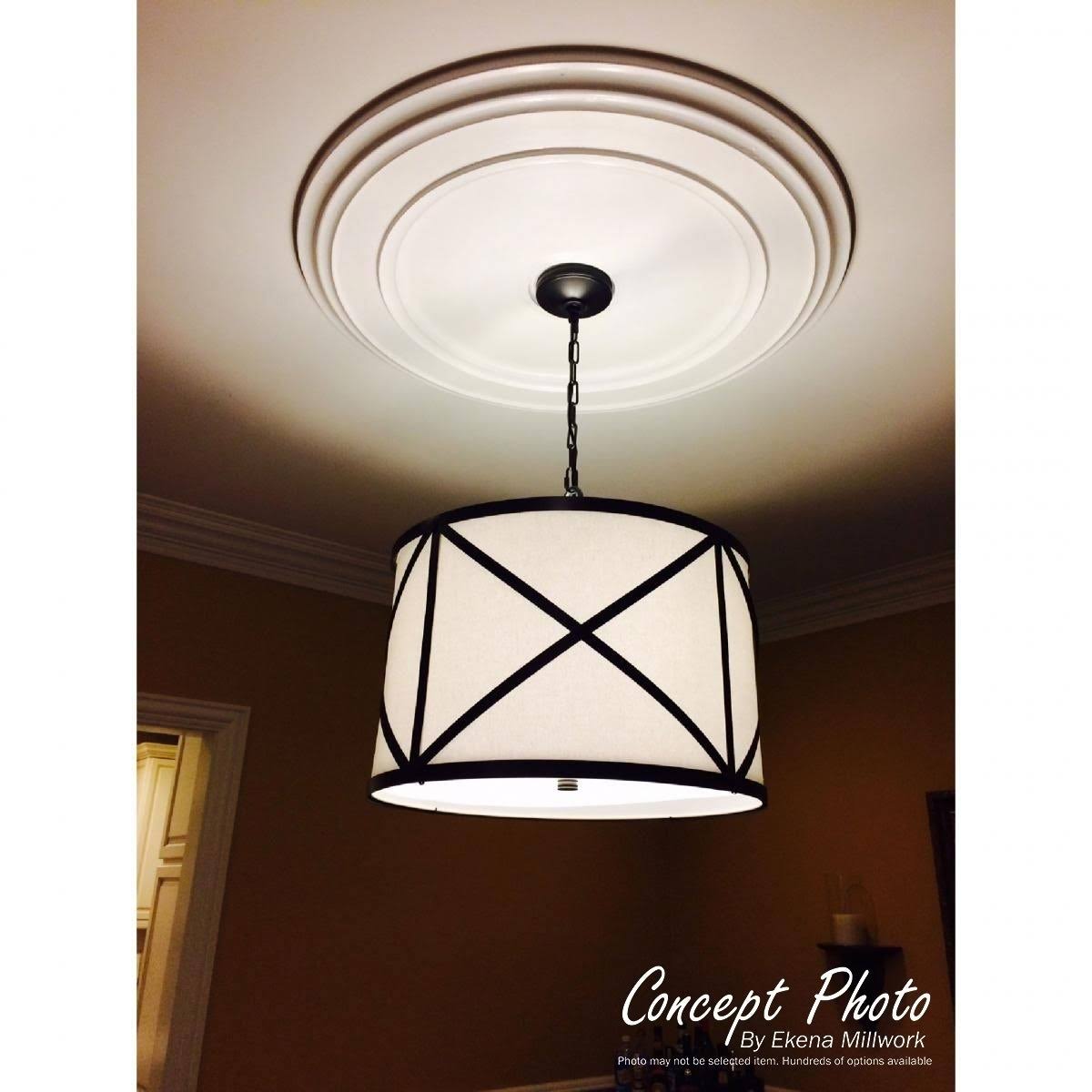 Hand-Painted Black Pearl Ceiling Medallion U36147