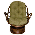 Rattan Coil Base Swivel Rocker with Micro Suede Cushion F99528