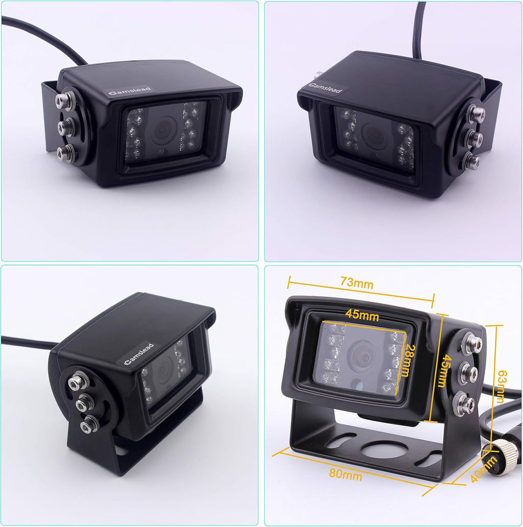7 inch Quad Split Screen Backup Camera Monitor with DVR Recorder B67523