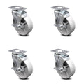 Cast Iron Swivel Top Plate Caster Set of 4 with Roller Bearings B56986
