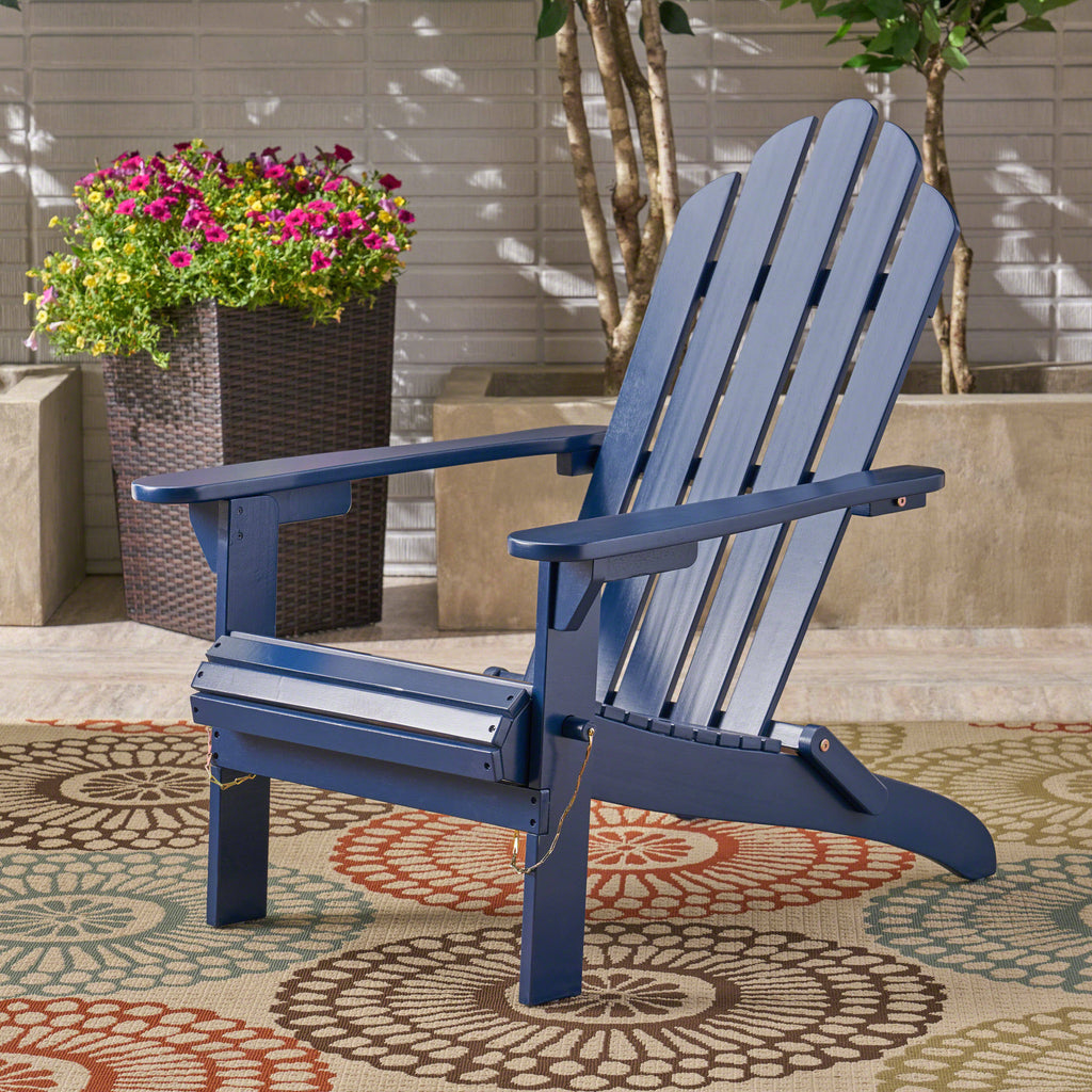 White Finish Acacia Wood Adirondack Chair X447