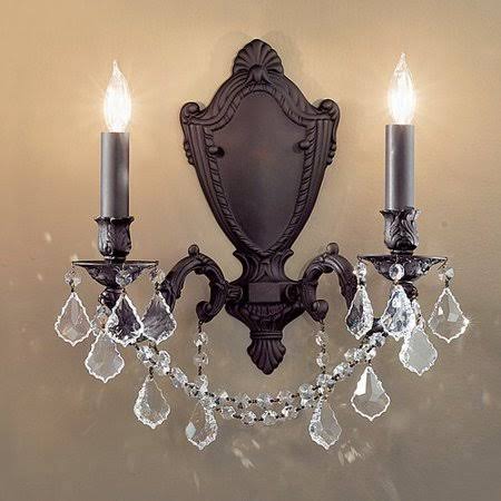 French Gold 2-Light Candle Wall Light B222396
