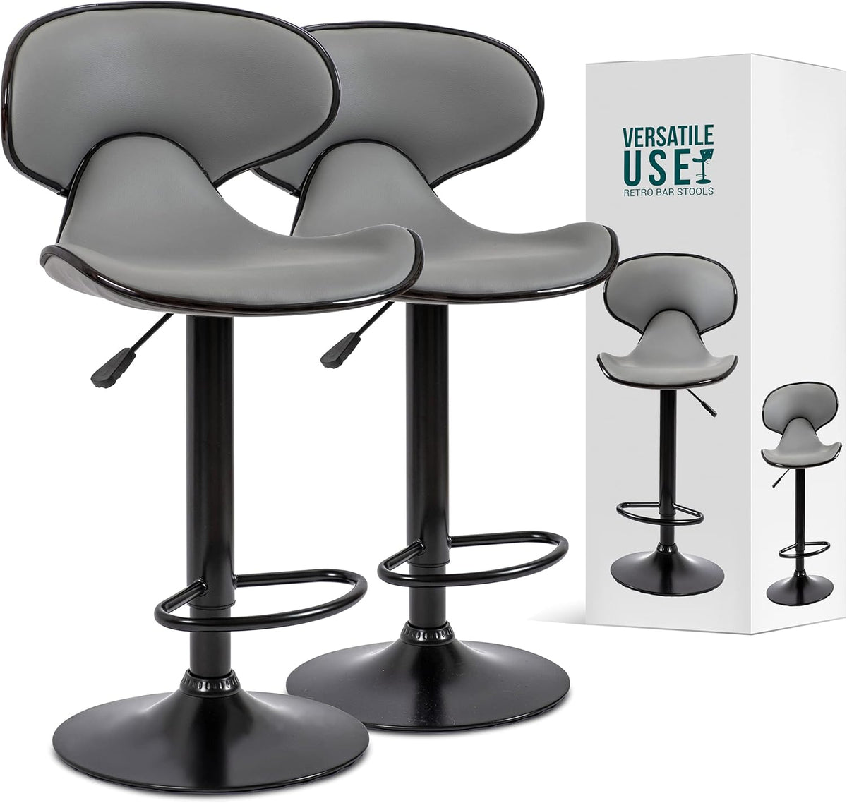 Adjustable Bar Stools Set of 2 A787975
