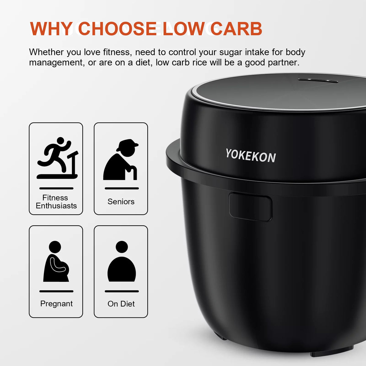 Black 3 Cup Rice Cooker with Steamer K996