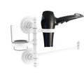 Matte White Hair Dryer Holder and Organizer C441