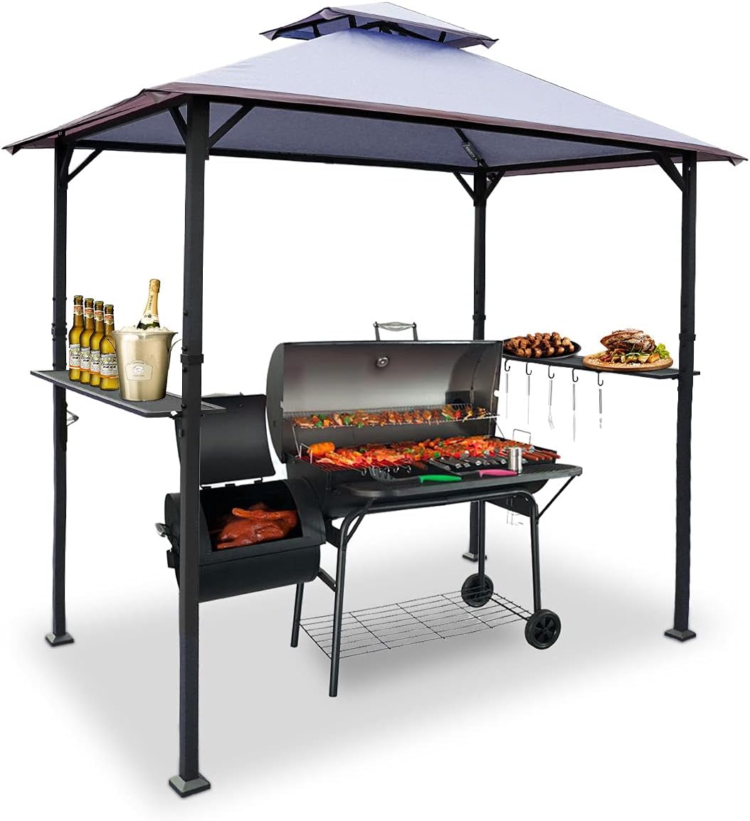 8'x5' Grill Gazebo BBQ Patio Shelter Canopy Y461225