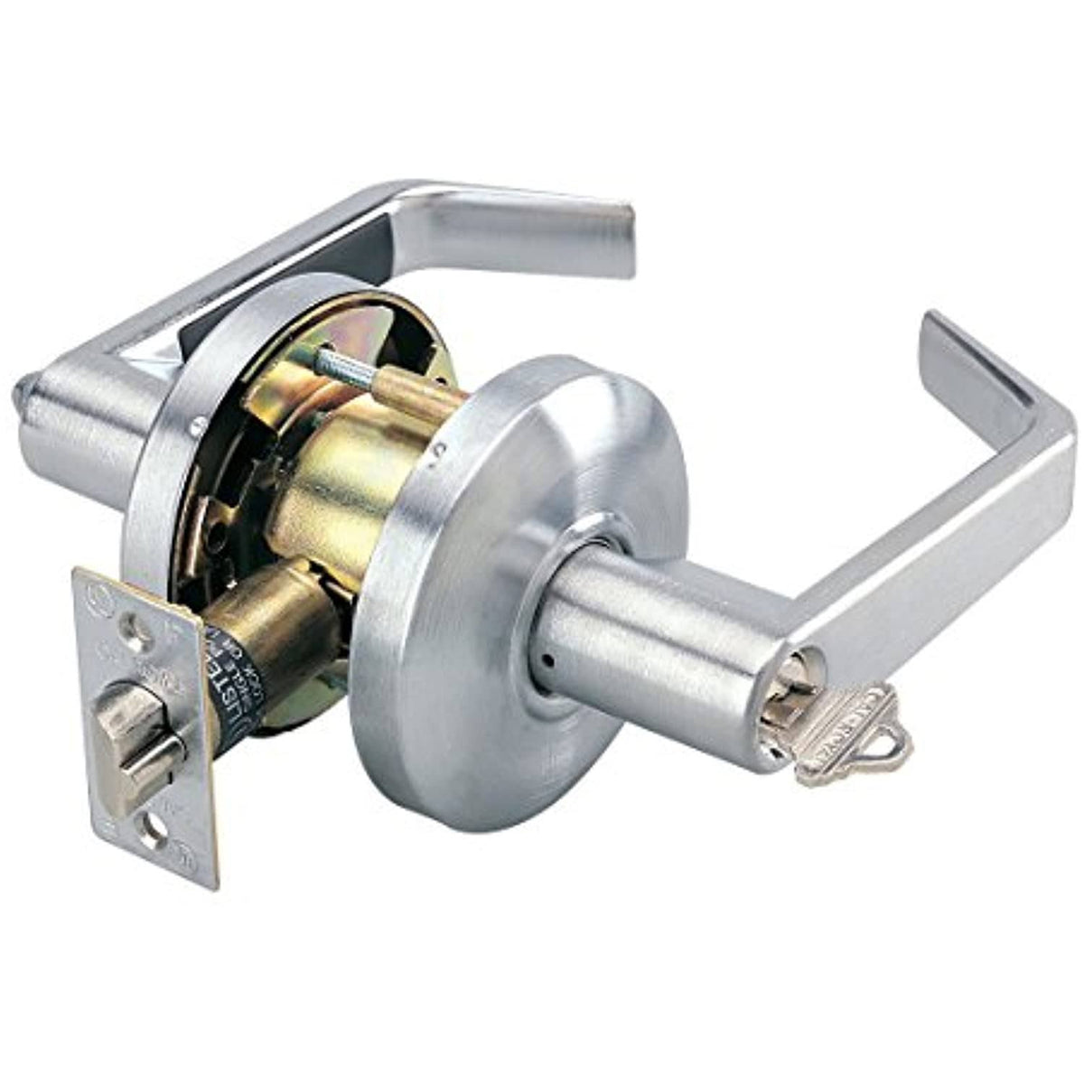 Satin Chrome Commercial Duty Office Entry Lock J8221