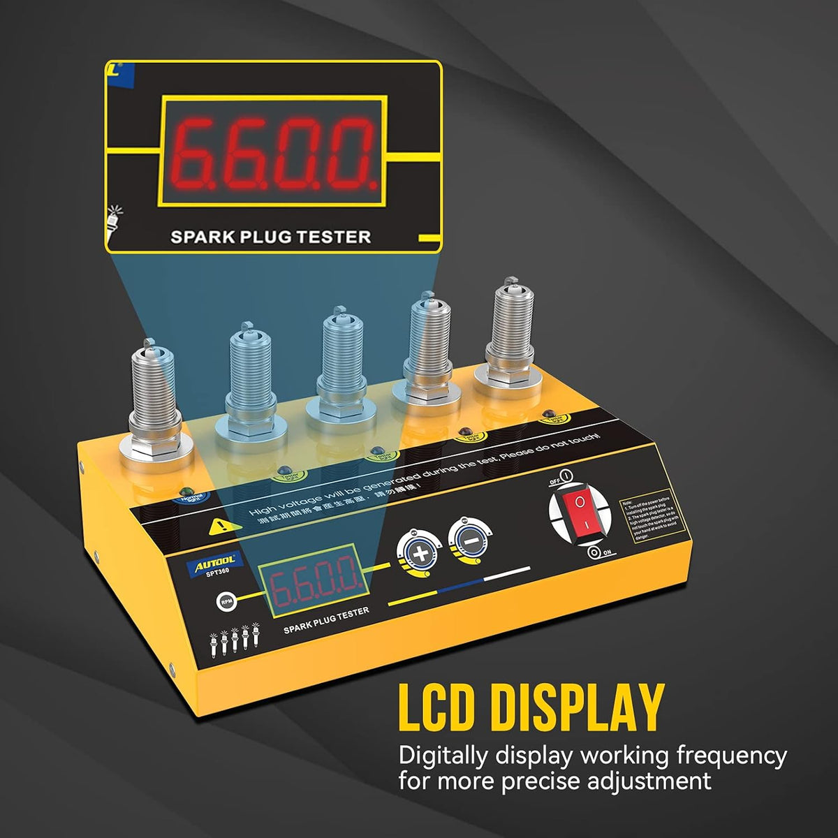 Car Spark Plug Tester with Adjustable 5Holes Detector I905