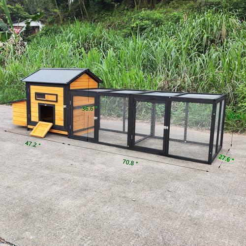 Extra Large Outdoor Chicken Coop with Nesting Box & Leak-Proof Tray Y10373