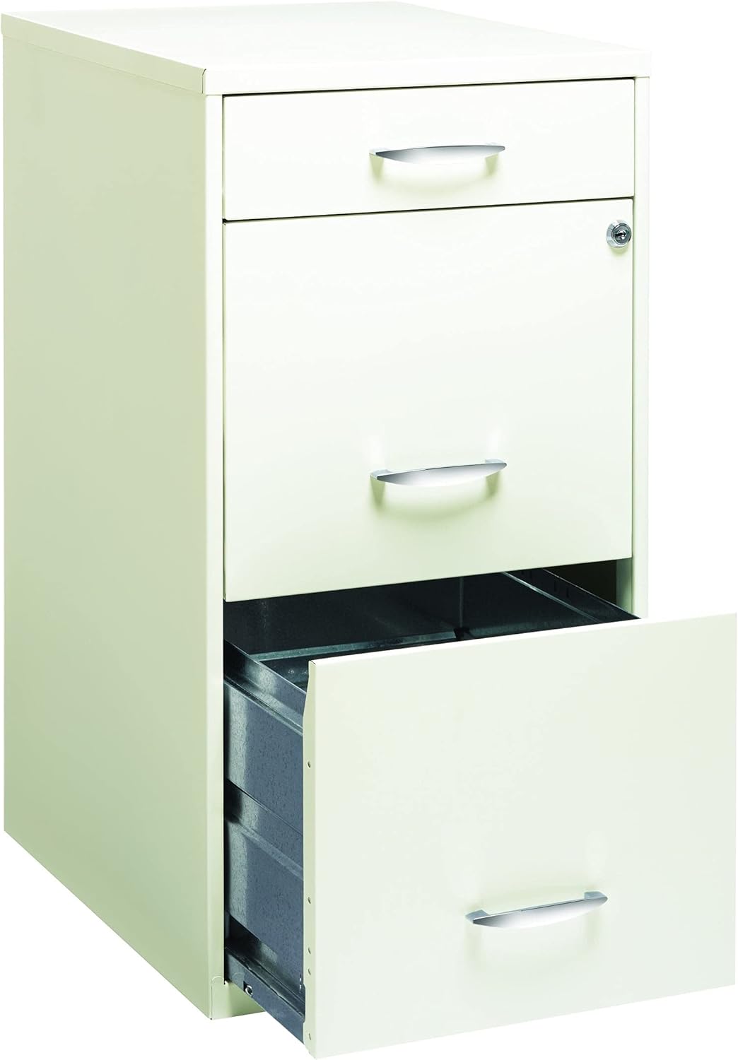 18 Deep 3 Drawer Steel File Cabinet in White X76055