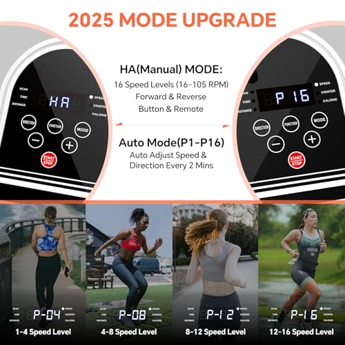 Under Desk Elliptical Machine with 16 Adjustable Speed X58795