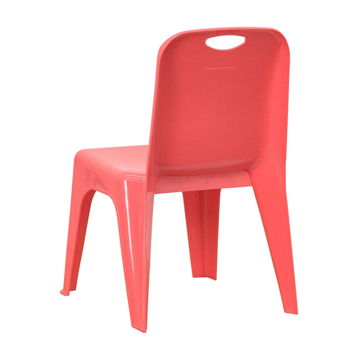 Red 4 Pack Stackable Plastic School Chair with Carrying Handle P44145