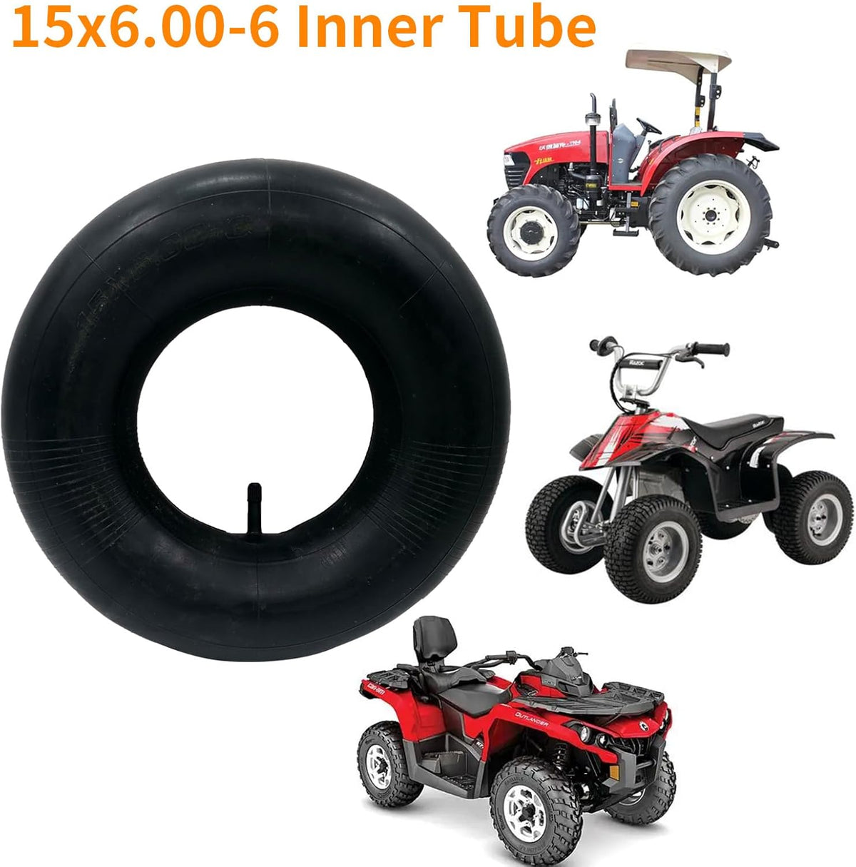 2PCS 15x6.00-6 Inner Tube with TR-13 Valve Stem J95056