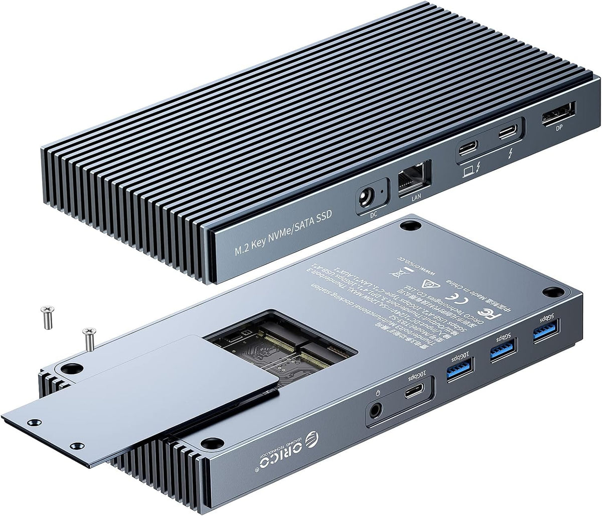Laptop Docking Station with M.2 NVMe SSD Enclosure, 9 in 1 USB C Docking Station H16841