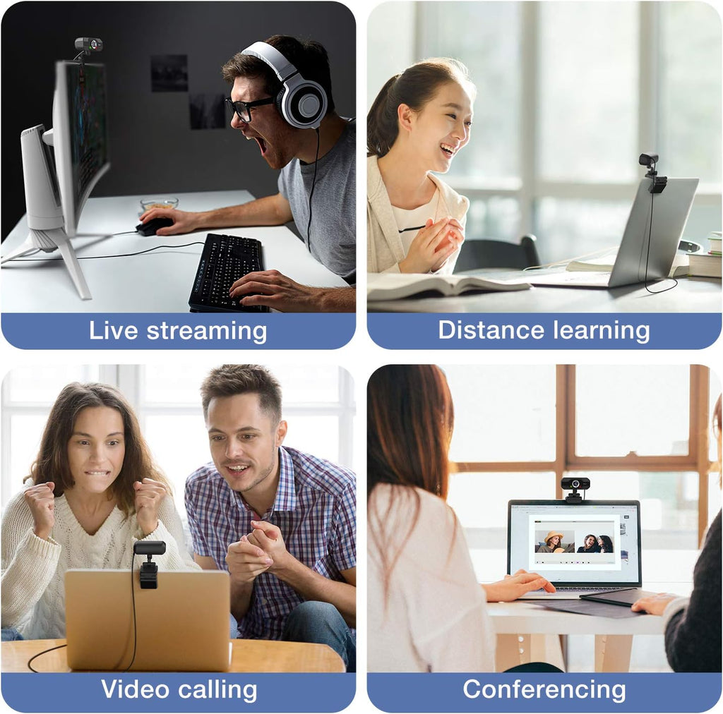 2 Pack 1080P USB Webcam with Microphone V528