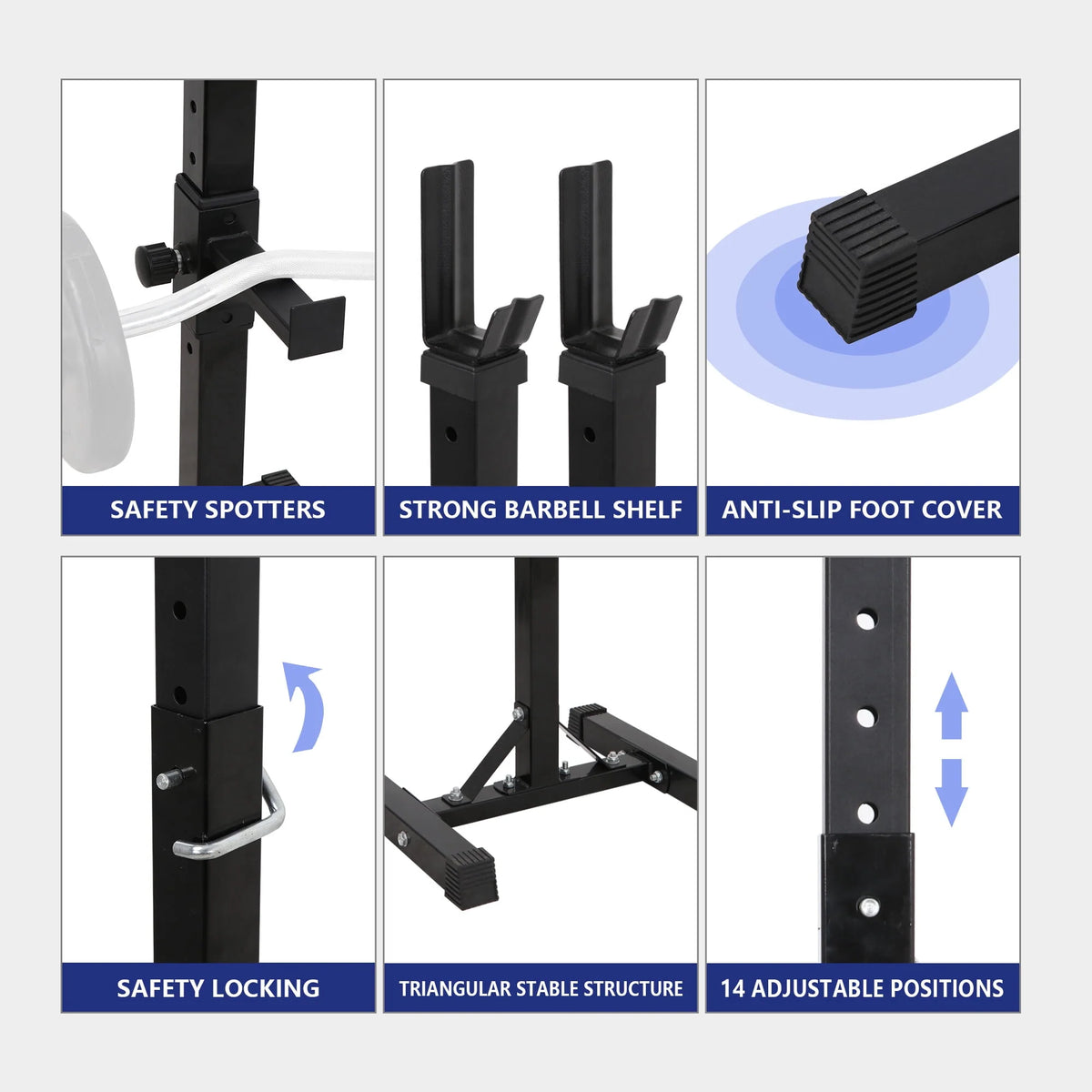 Steel Adjustable Squat Rack K784301