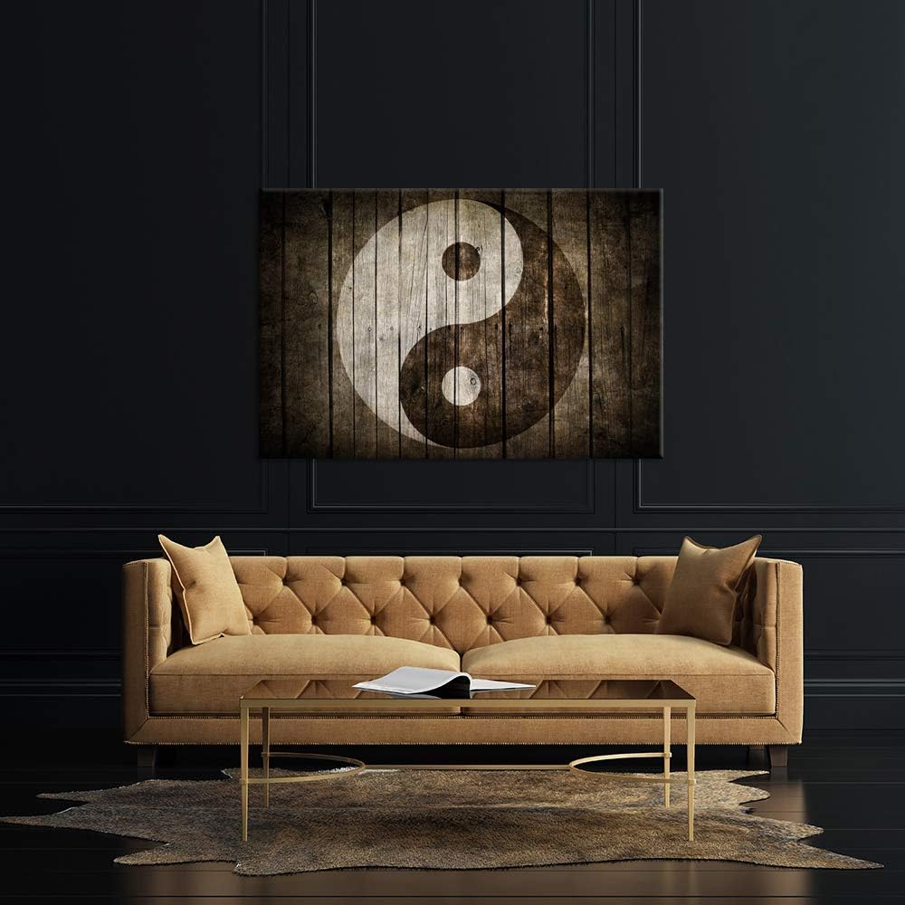 Black and White Yin Yang Symbol Canvas Print 24x36 H913771