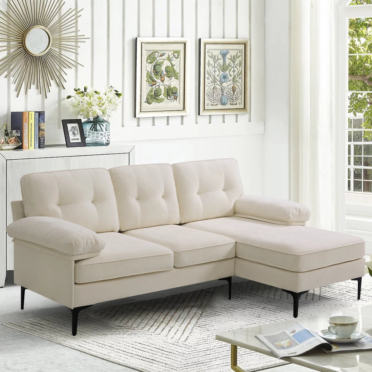 3-Piece Modular L-Shaped Sectional Sofa T531999