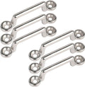 Pack of 6 Stainless Steel Bimini Top Strap, Pad Eye, Footman's Loop Y660