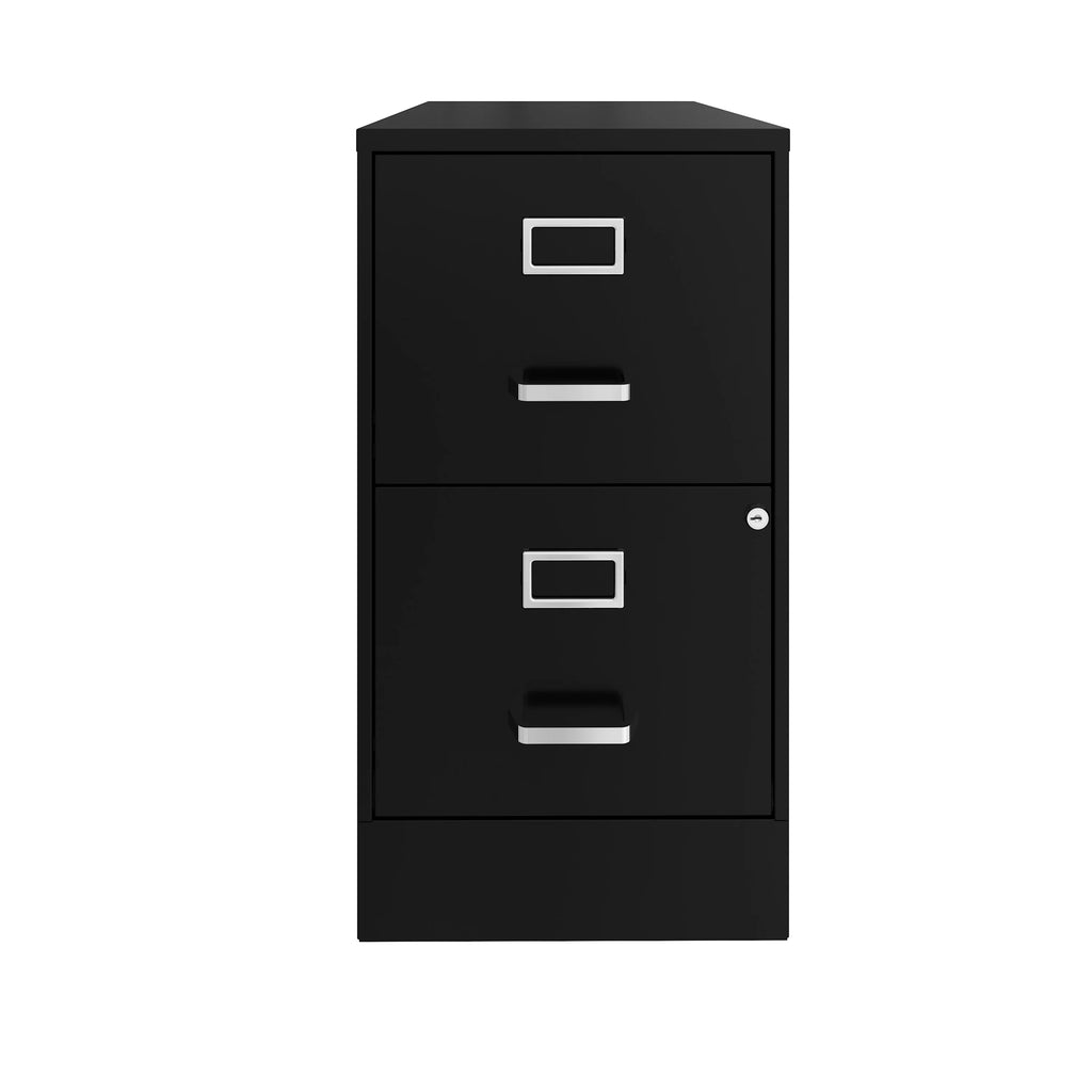 22" Deep 2 Drawer Metal File Cabinet, Black S270