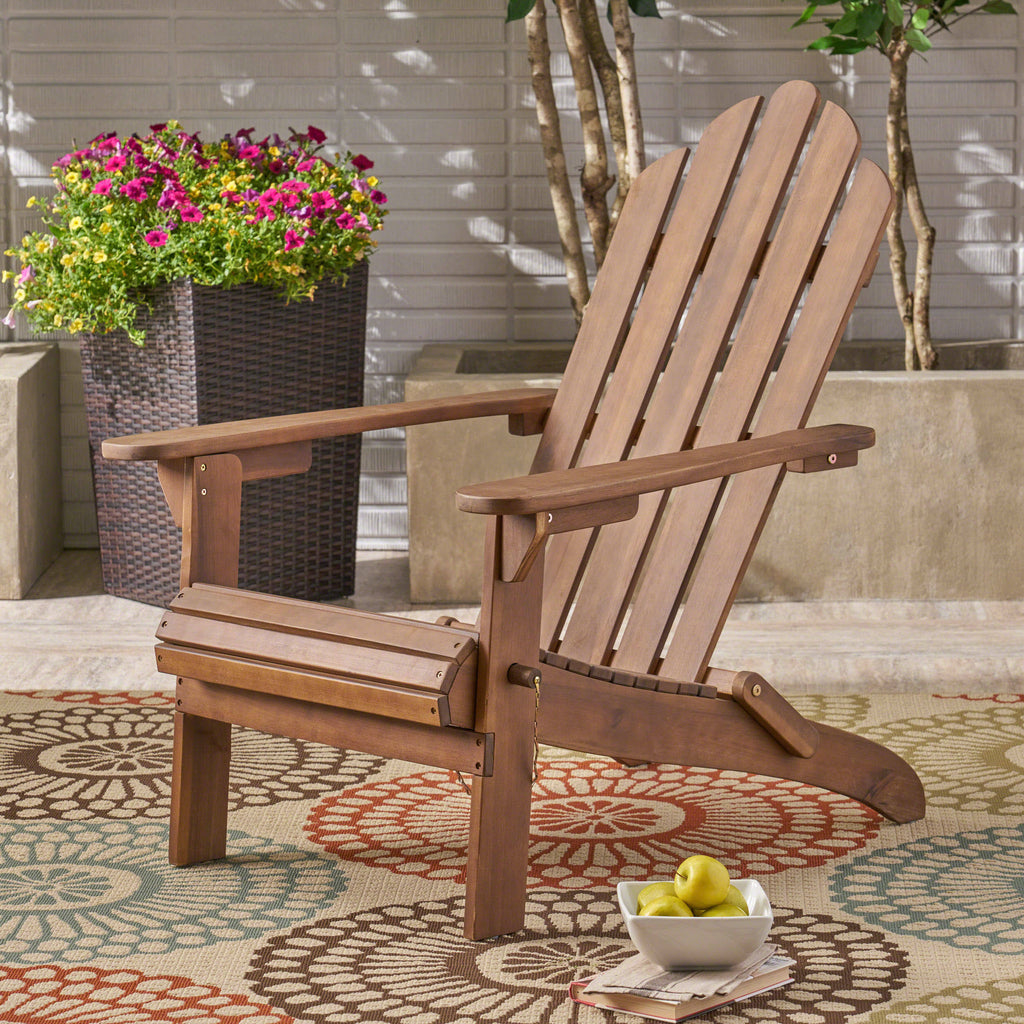 White Finish Acacia Wood Adirondack Chair X447