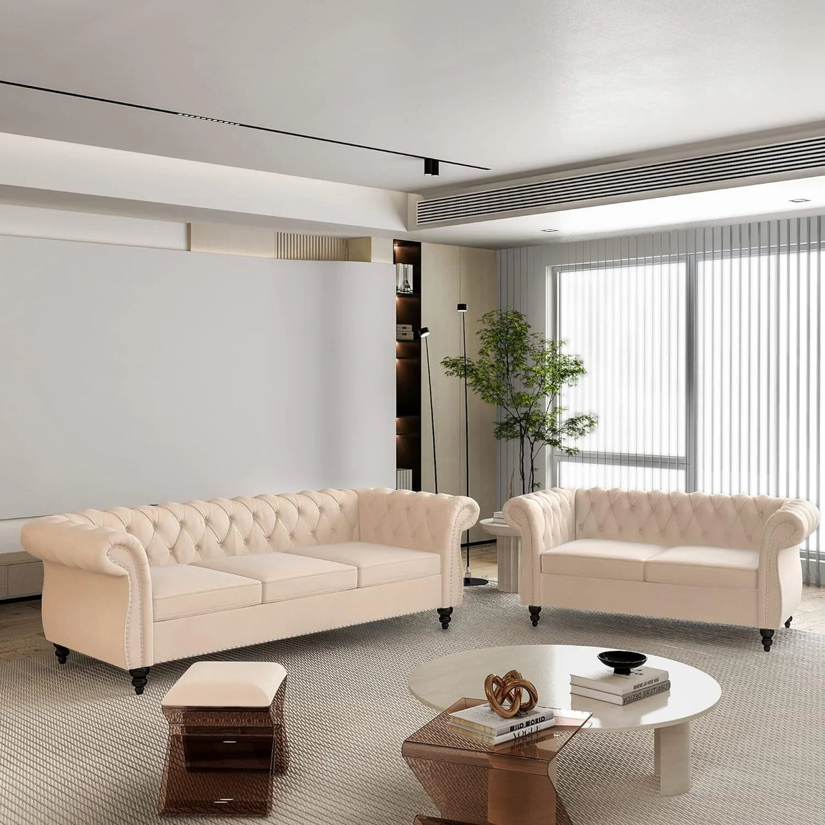 3 Piece Beige Sofa Set B458979