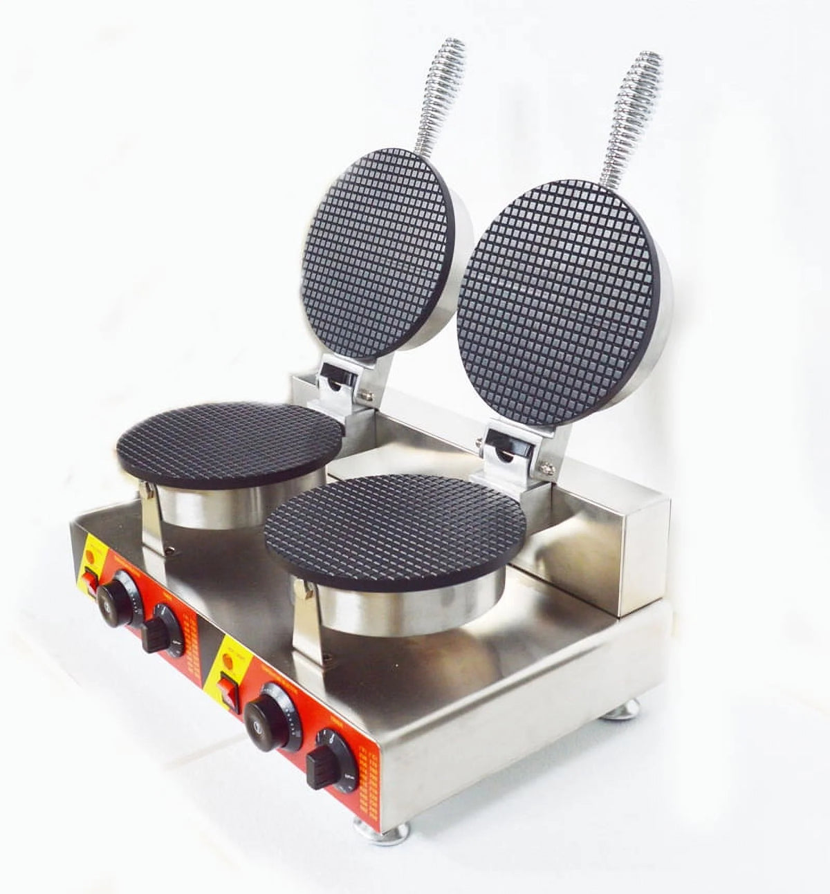 Ice Cream Cone Machine Egg Roll Toast Sandwich Maker Double Head 8.23in S365