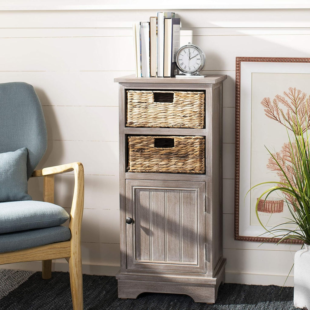Distressed Black Cabinet F38085