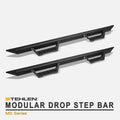 Matte Black Modular Drop Step Side Nerf Bars Rail Running Boards X733373