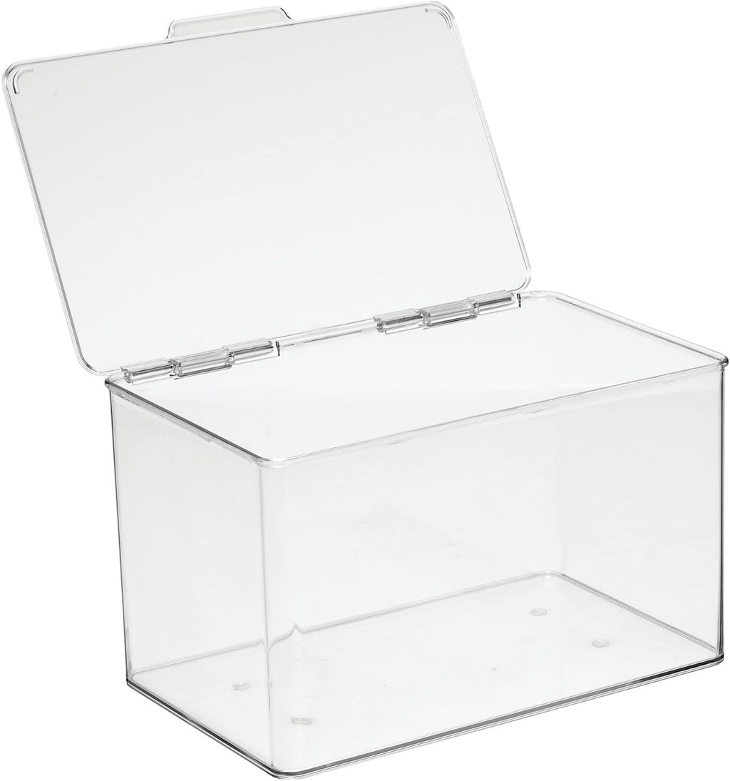 Clear 8 Pack Stackable Plastic Storage Bin with Lid Y20281