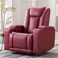 Power Recliner Chair Set of 3 PU Leather Black L363821
