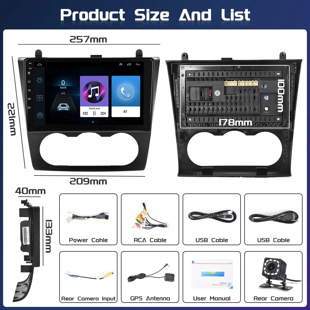 9'' Touchscreen Android Car Stereo Radio W937