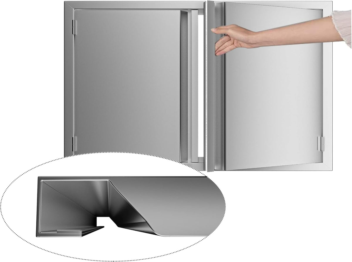 Stainless Steel BBQ Single Access Door 17W x 24H Inch O4701