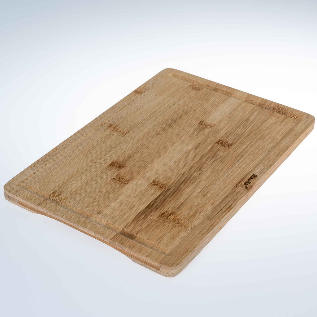 15x10" Bamboo Cutting Board with Juice Groove and Handles Q993120