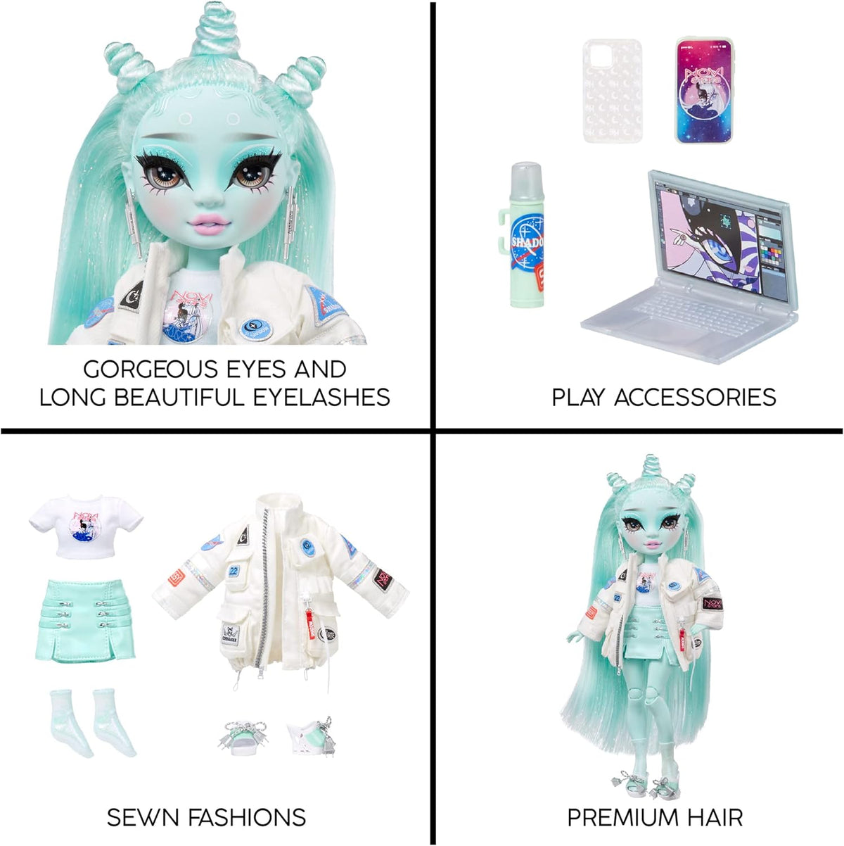 Light Green Fashion Doll with Fashionable Outfit & 10+ Colorful Play Accessories L644