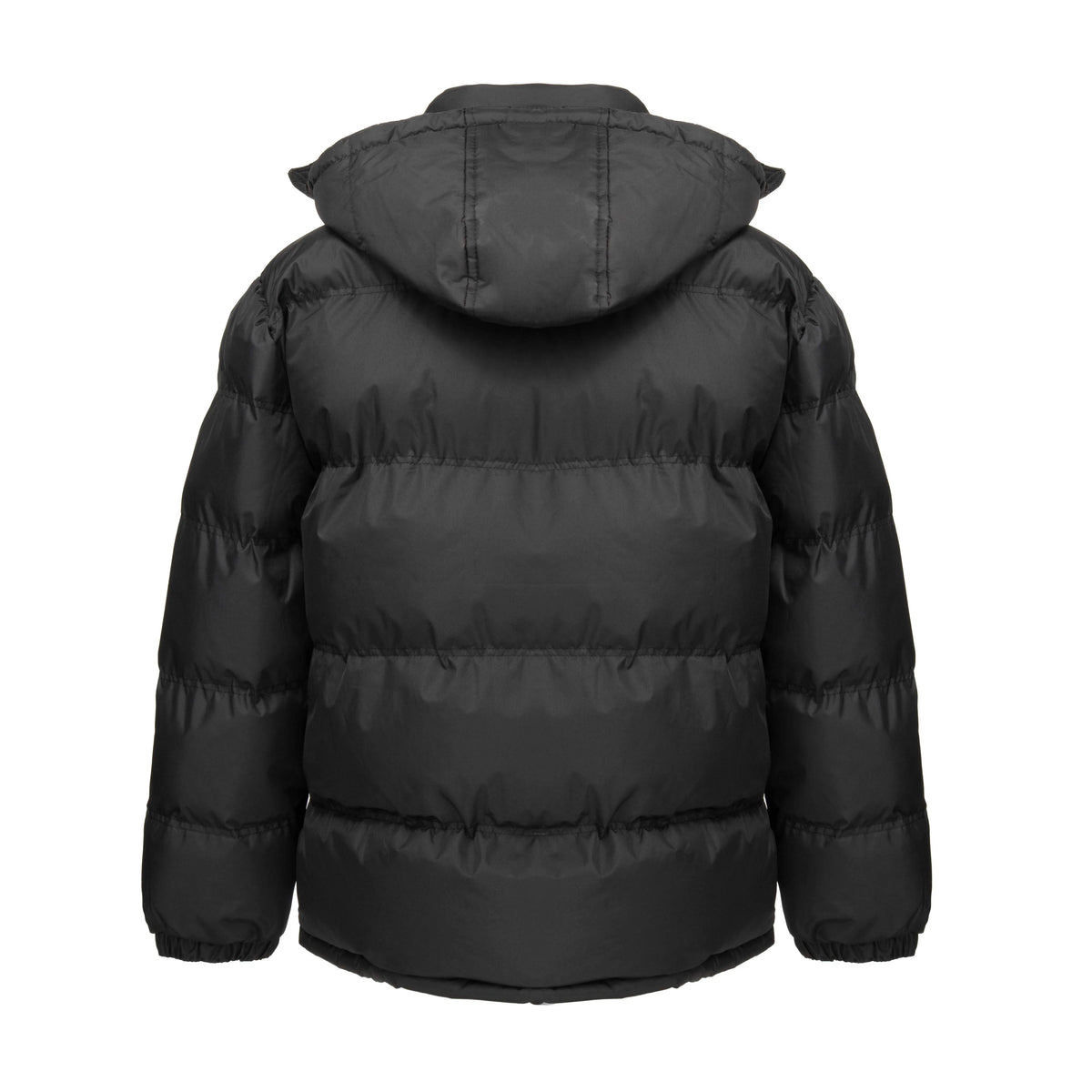 Black Removable Hood Puffer Coat Jacket H834